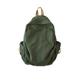 CBDAO Women's canvas bag, men's and women's large capacity leisure backpack, men's and women's travel backpack (Green,One Size)