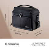 Ricardo Beverly Hills Flight Essentials Small Cooler, Durable Ballistic Nylon Fabric, Water and Stain Resistant, Top Dry-Storage and Cold-Holding Compartment, Washable Food-Grade Lining, 7.5-Inches