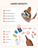 Telena Crossbody Bags for Women Leather Cross Body Sling Bag for Woman Travel Mocha Brown