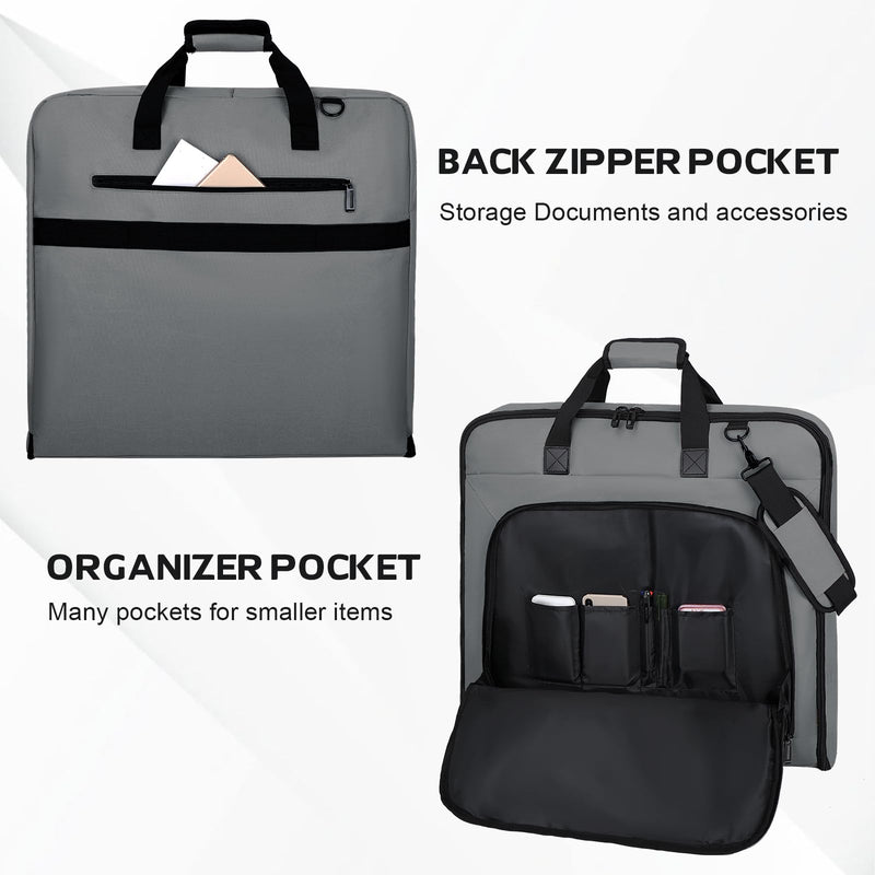Garment Bags for Travel,46.5'' Waterproof Carry on Garment Bag for Hanging Clothes,Foldable Suit Bag for Travel Business
