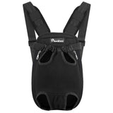 Pawaboo Pet Carrier Backpack, Adjustable Pet Front Cat Dog Carrier Backpack Travel Bag, Legs Out, Easy-Fit for Traveling Hiking Camping for Small Medium Dogs Cats Puppies 2.5-5lbs, S, Black