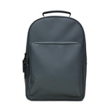 RAINS Book Daypack Large Lagoon Laptop Backpack for Men and Women, Waterproof Black Minimalist Commuter Bag with 15”-16