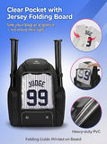 MATEIN PRO Youth Baseball Backpack for 4 Bats with Collapsible Shoes Compartment, Water-Resistant Large Boys Baseball Bat Bag with Clear Display Pocket & Insulated Beverage Pocket Holds Glove, Helmet