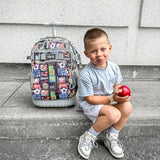 Tilami Rolling Backpack 19 inch with Lunch Bag Wheeled Laptop Backpack, Sport Balls