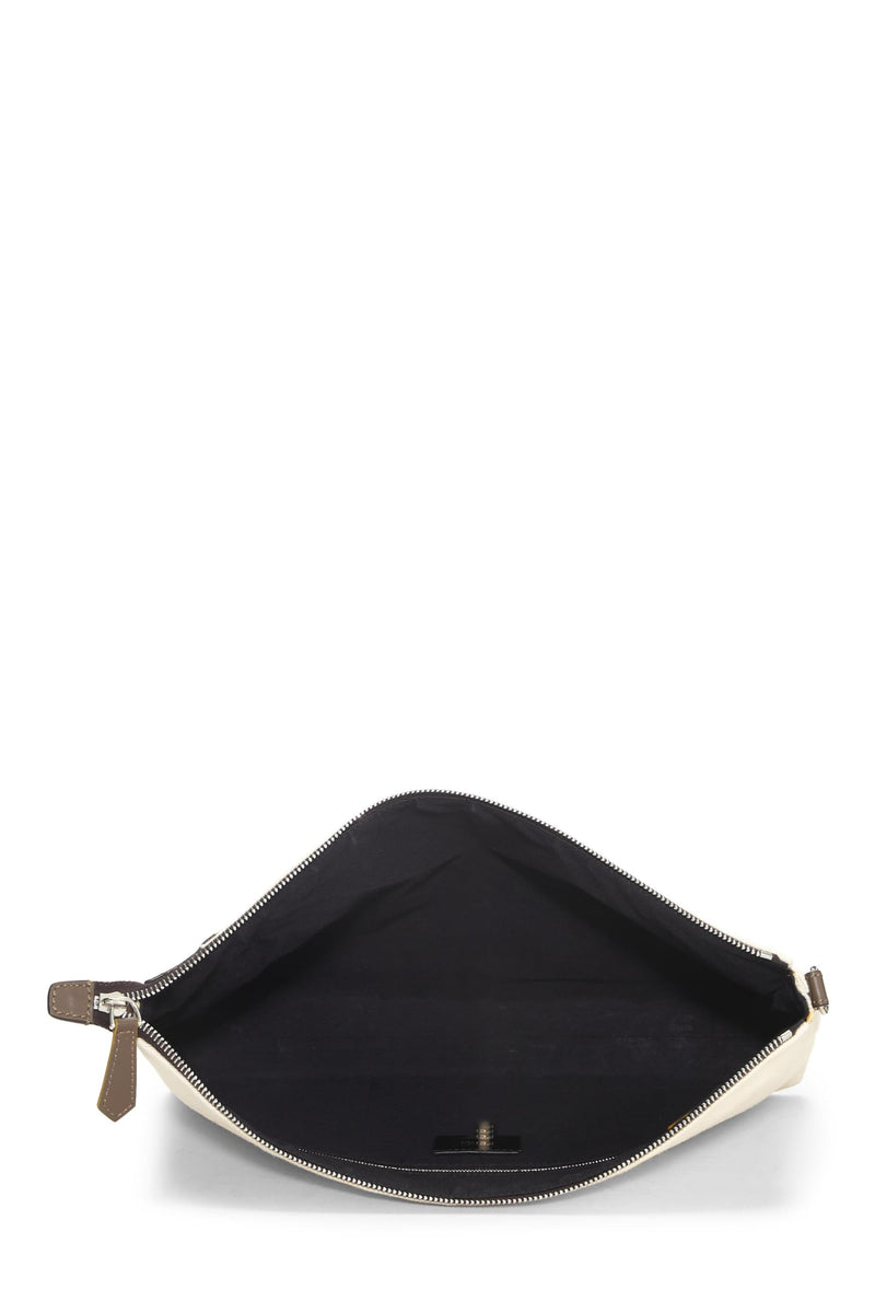 Fendi, Pre-loved Yellow Zucca Zip Messenger, Yellow