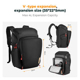 K&F CONCEPT Camera bag Backpack Waterproof 25L Large Capacity Camera Case with Raincover 15.6 Inch Laptop Compartment Compatible with Canon/Nikon/Sony/DJI Mavic Drone Travel Camera Backpack