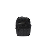 Lacoste Embossed Monogram Small Crossover Bag, Black, One Size