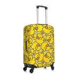 Lukbfall Cute Rubber Ducks Luggage Suitcase Covers Elastic Washable Yellow Cartoon Ducky Luggage Protector Travel Suitcase Protective Cover For Kid And Adult, S (Fit 18-21 Inch Luggage)