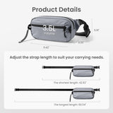 tomtoc 3.5L Sling Bag with RFID Blocking, Crossbody Bag Chest Shoulder Pack for Men and Women, Water-resistant Lightweight Casual Waist Fanny Pack for Travel/Daily Use