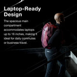 Osprey Ozone Slim Pack - Lightweight Laptop Backpack with AirScape Suspension, Water Bottle Pockets & Slim Travel Design - Fits Most 16" Laptops - Personal Item or Carry-On Compatible, Black