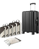 LUGGEX Carry On Luggage and 6 Set Travel Packing Cubes Bundle – Travel Essentials