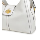 RADLEY London Longacre Women's Medium Leather Ziptop Satchel Bag, Bright White