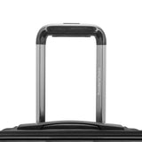 Traveler's Choice Archer Polycarbonate Hardside Spinner Luggage Set, Tie Down Straps, Black, Checked 29-Inch