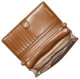 Michael Kors Women's Jet Set Small Phone Crossbody Bag, Gold-Tone Hardware/Brown/Acorn