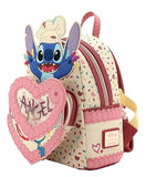 Loungefly Disney Lilo and Stitch Chef Stitch Angel Cake Mini Backpack Womens Sprinkles Hearts Bag