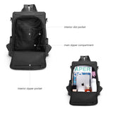 BROMEN Backpack Purse for Women Leather Anti Theft Travel Fashion Shoulder Bag Black
