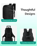 BAGSMART Camera Bag, DSLR SLR Camera Backpack Fits up to 15.6" Laptop, Camera Case for Photographers with Waterproof Rain Cover, Tripod Holder, Black