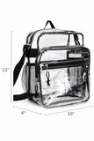 Eastsport Clear Bag for Stadium Approved Stadium Events 12×4×10 Clear Tote Lunch Bag with Reinforced Straps for Work and Sporting Events