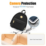 Cwatcun Camera Backpack Bag Small for Women,Fashion DSLR Camera Bag with Tripod Strap Laptop Compartment and Padded Dividers Lightweight Photograhy Cute Backpack Case for Cameras Accessories