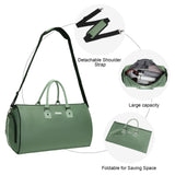 Modoker Eco-Friendly Convertible Garment Bags for Travel, Carry on Garment Duffel Bag for Women Men Weekender - 2 in 1 Hanging Suitcase Suit Travel Bags, Green