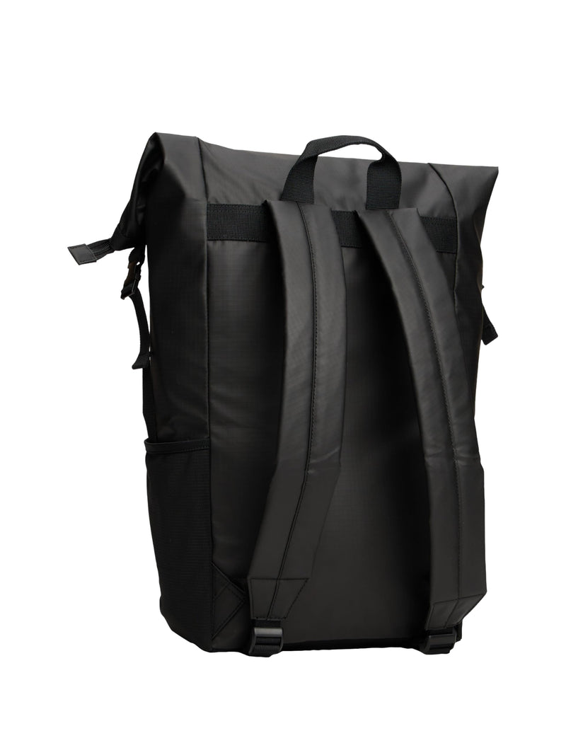 Tommy Jeans Men's Lightweight Daily Rolltop Backpack with Buckle and Zipper, Black, One Size