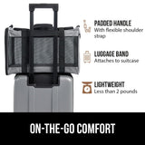 GORILLA GRIP Cat Carrier Travel Bag Up to 15 Lbs, Soft Collapsible Small Dog Carriers, Top and Side Entry Breathable Mesh, Grip Feet on Underside, Cozy Washable Waterproof Pad, Portable Kennel, Gray