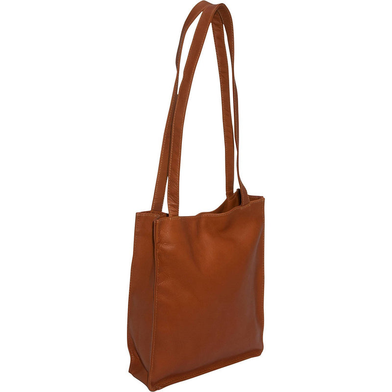 Piel Leather Open Market Bag, Saddle, One Size
