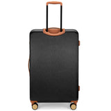 Badgley Mischka Grace 3 Piece Polycarbonate-ABS Expandable Retro Luggage Set (Black)