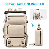 FUTURE AESTHEICS Travel backpack Carry-on Travel Backpack For Women Men Flight Approved Business Weekender Overnight Waterproof Daypack (off-white)