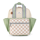 Itzy Ritzy Toddler Backpack - Daycare Bag - Features Adjustable Shoulder Straps, 2 Side Pockets & Spacious Interior with Wipeable Fabric Lining & Name Label, Checkerboard Backpack