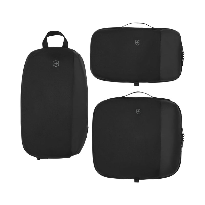 Victorinox Travel Essentials, Packing Cube Set, Three Compressible and Expandable Bags - Black