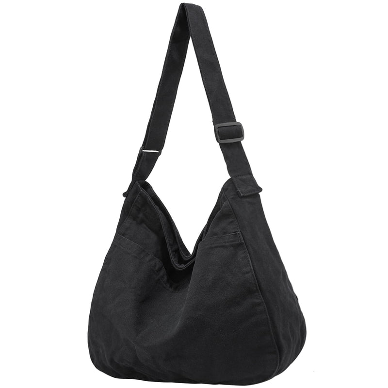 DAINAOTM Canvas Tote Bag Casual Hobo Crossbody Shoulder Bag for Women and Men Large Purse Messenger Bag Travel Work