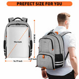 Ytonet Gym Backpack For Men Women, Backpack for Men with Shoe Compartment, Water Resistant Workout Sports Bag Fit 15.6 Inch Laptop, Gym, Sports, Camping, Hiking, Grey