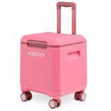 Igloo Tag Along 360 Spinner Cooler | 20 Quart Rolling Ice Chest | Thrift Pink