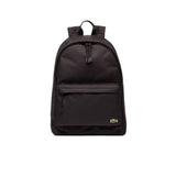 Lacoste Men's Solid Canvas Backpack, Black, One Size