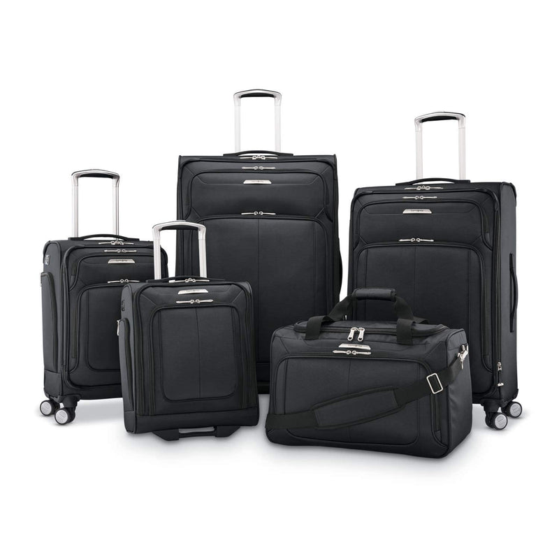 Samsonite Solyte DLX Softside Expandable Luggage with Spinner Wheels, Midnight Black, Carry-On 20-Inch