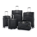 Samsonite Solyte DLX Softside Expandable Luggage with Spinner Wheels, Midnight Black, Carry-On 20-Inch