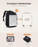 LOVEVOOK Travel Backpack for Women & Men, 25L Airline Approved Personal Item Carry On Backpack, Lightweight with 2 Packing Cubes, Waterproof Daypack for Work, Gym & Weekend Travel, Black