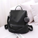 CHERUTY Women Backpack Purse Nylon Anti-theft Fashion Casual Lightweight Travel Shoulder Bag (1-1 Black, Medium)
