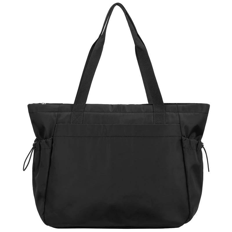 Marvolia Large Tote Bag for Women - Lightweight Travel Tote Handbags Work Tote Bags with Zipper for Gym Travel Work Shopping - Black