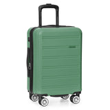 Travel Select Snowcreek Hardside Expandable Spinner Luggage w/USB Port, Green, 21-Inch Carry-on