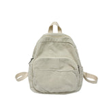 Eagerrich Small Mini Backpack Purse for Women Travel Corduroy Bag for Women Cute Aesthetic(White)