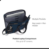 TUMI - Alpha Bravo Academy Brief - Compact Laptop Briefcase - Travel Laptop Bag - 11.8" X 15.5" X 2.0" - For 15" Laptop - Navy Coated Canvas