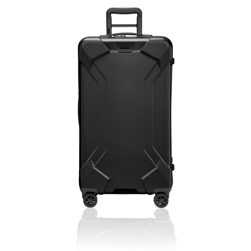 Briggs & Riley 28" Medium Trunk Spinner - Checked Luggage for Travel, Suitcases with Wheels, Hardside Rolling Bag for Men & Women, Self-Repairing Zipper - Torq Collection, Stealth Black
