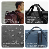 Peak Design Everyday Totepack 20L, Ocean, Weatherproof Shell, Top and Side Access, FlexFold Dividers, Laptop Sleeve, Internal Pockets, Backpack or Hand Carry, Versatile Tote Bag for Women and Men