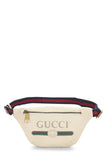 Gucci, Pre-loved White Leather Logo Belt Bag Small, White