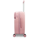 World Traveler Dejuno Smart 20-Inch Carry-On Luggage with USB Ports - Pink
