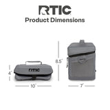 RTIC 8 Can Everyday Cooler, Soft Sided Portable Insulated Cooling for Lunch, Beach, Drink, Beverage, Travel, Camping, Picnic, for Men and Women, Smoke