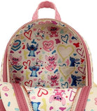 Loungefly Disney Lilo and Stitch Chef Stitch Angel Cake Mini Backpack Womens Sprinkles Hearts Bag