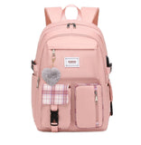 Acmebon Girl Roomy Fashion Laptop Backpack Set Casual Daypack Set for Women Pink